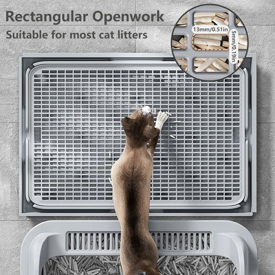 “Waterproof Cat Litter Mat – Double-Layer Trapping Pad for Easy Cleaning”