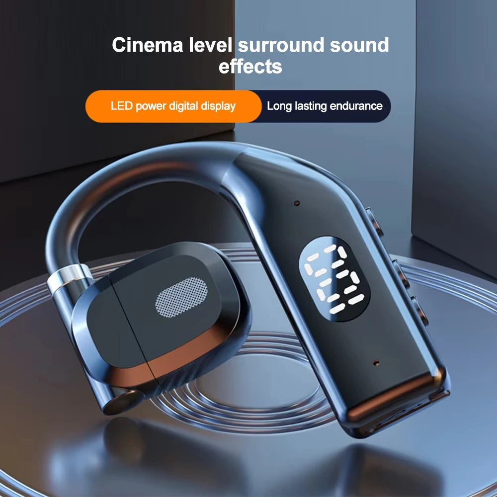 CUGUU Air Conduction Bluetooth 5.3 Headset – Open-Ear, 15H Battery, Rotatable Ear-Hook