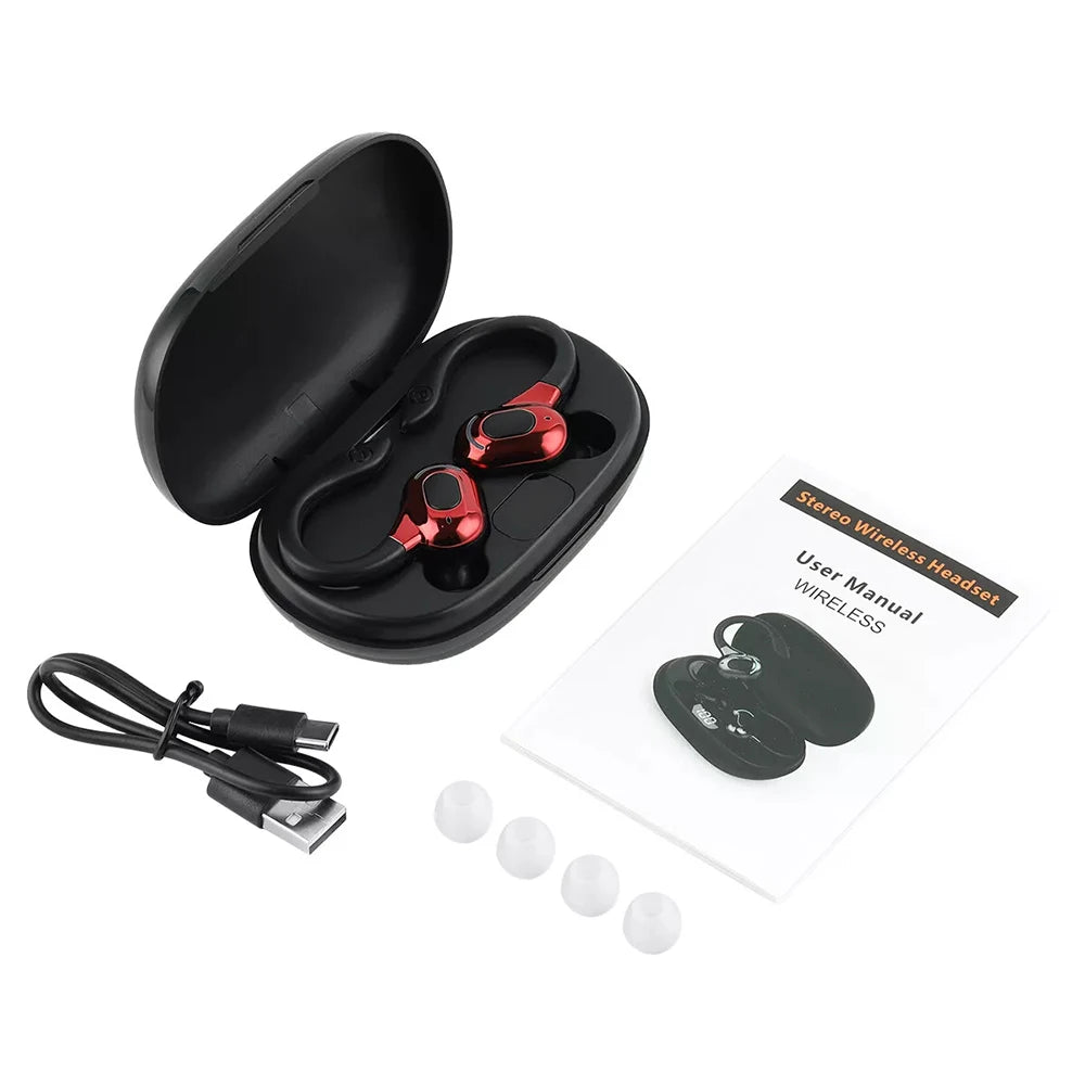 Virwir Bluetooth 5.2 Ear Hook Earbuds – ANC, HiFi Stereo, 60H