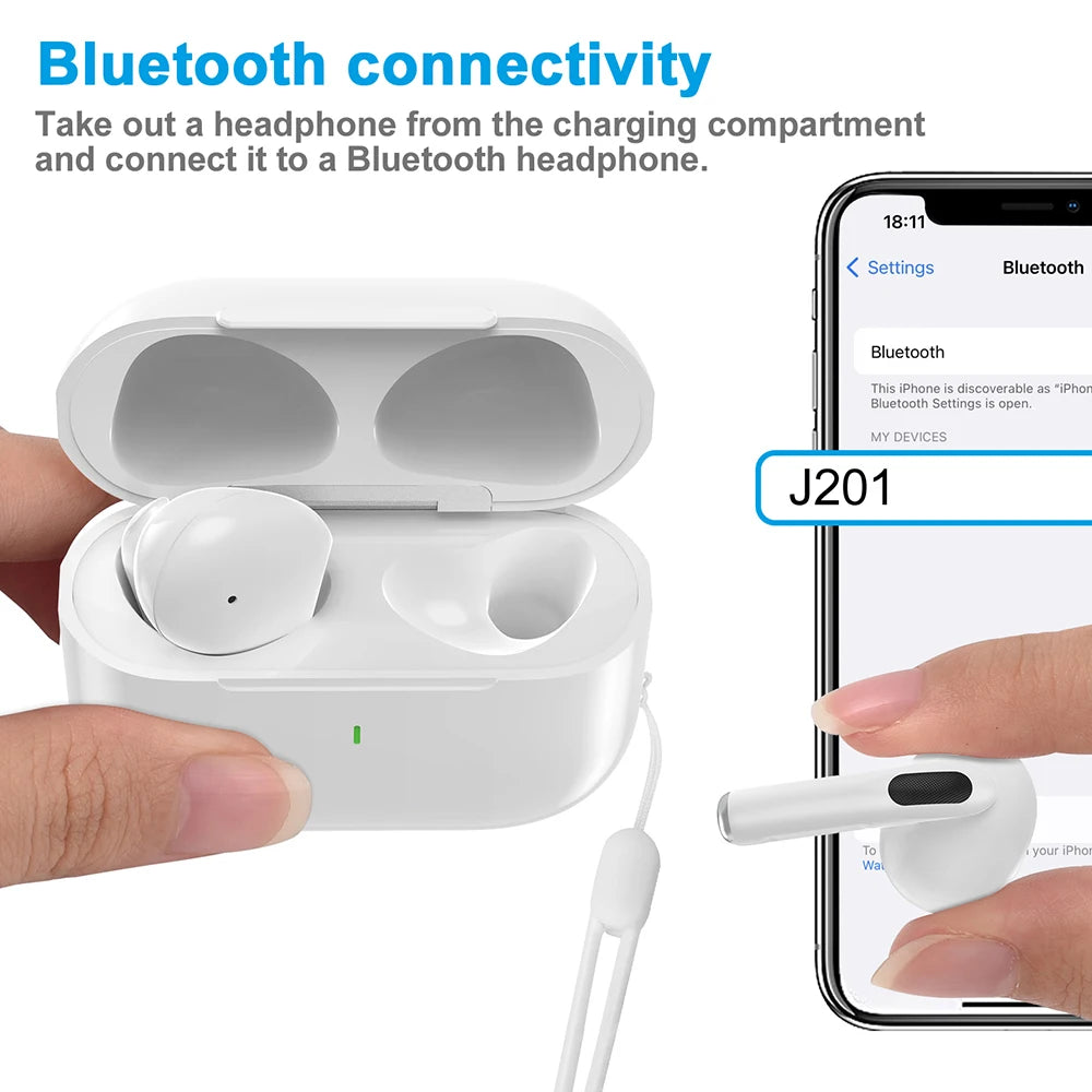 GOOJODOQ Bluetooth 5.3 Earbuds – 8H Play, Waterproof, HiFi