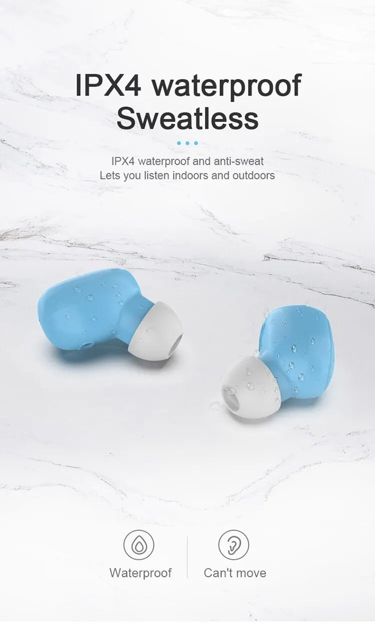 Mosizave A6S TWS Earphones – Bluetooth 5.0, Stereo Sound, Sport Fit