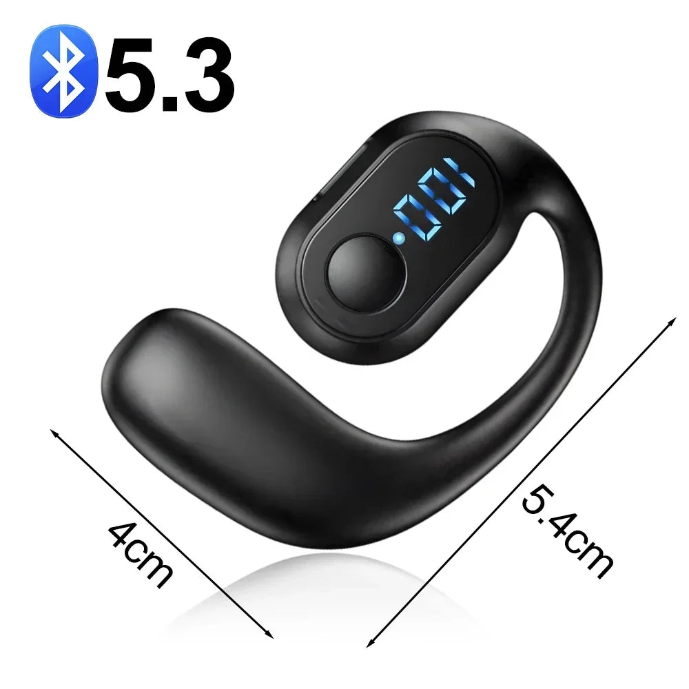 BAPPSUS Digital Display Bluetooth Ear Hook Headset – Stylish & Compact