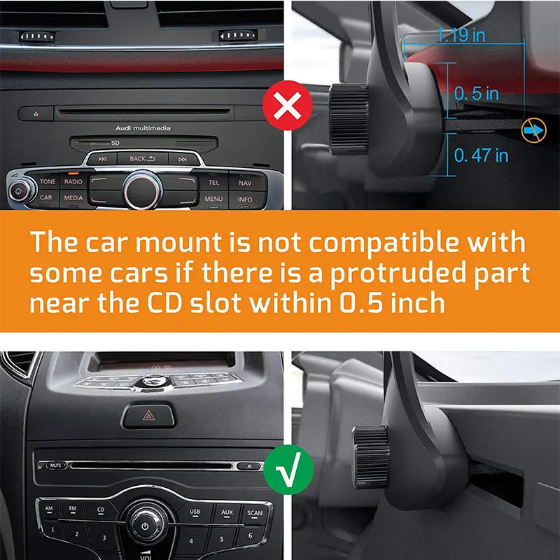 Magnetic Car Phone Holder – CD Slot Mount for iPhone & Android