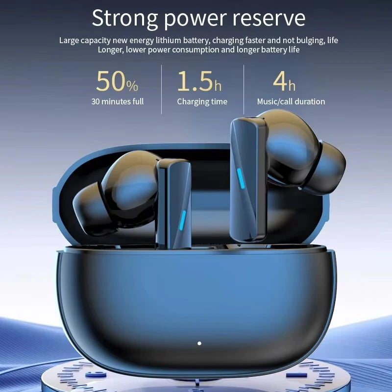 Bluetooth 5.3 Noise-Cancelling Earbuds – Waterproof & Wireless