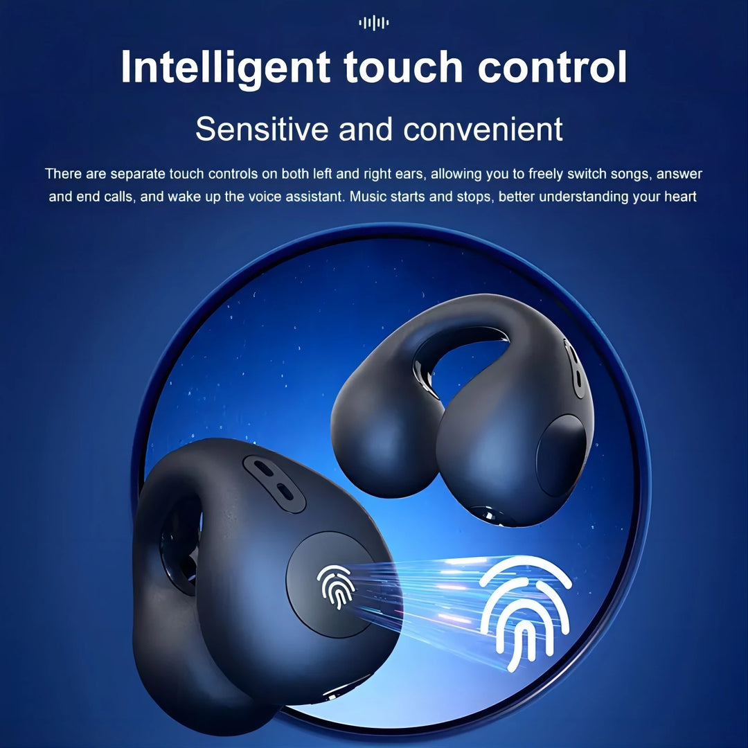 BUNKIMX A02 Wireless Ear Hook Earbuds — Bluetooth 5.1, Sport Fit
