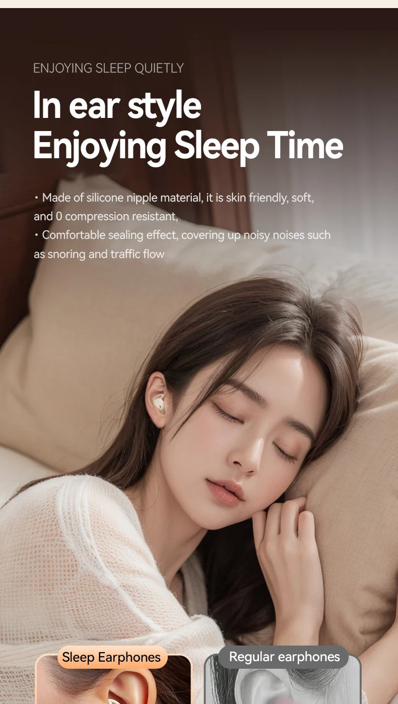 EKEAI Bone Conduction Sleep Earphones – ANC, Bluetooth 5.3