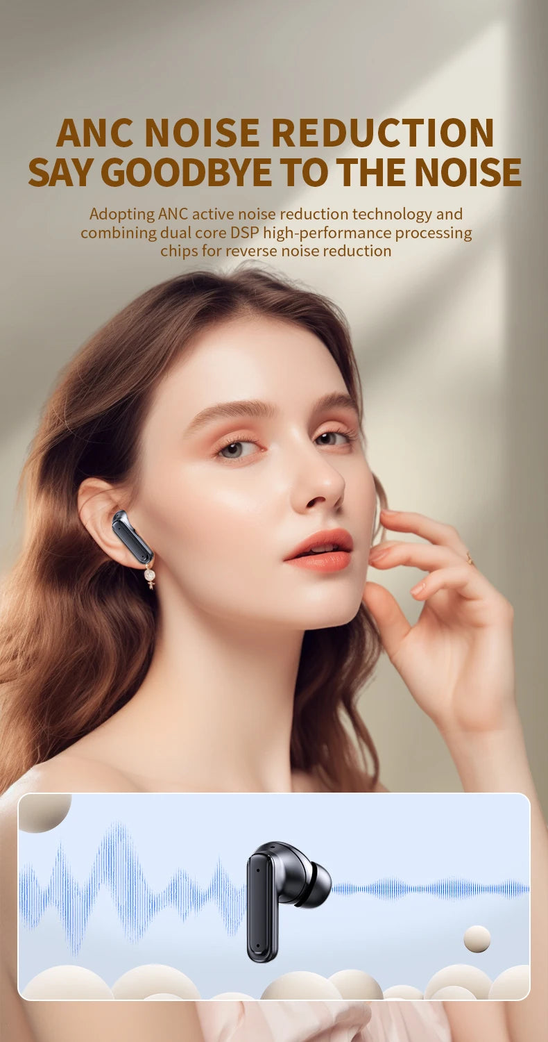 INMAS E18 Pro Bluetooth 5.4 Earbuds with LED Touch & ANC – audio-accessory