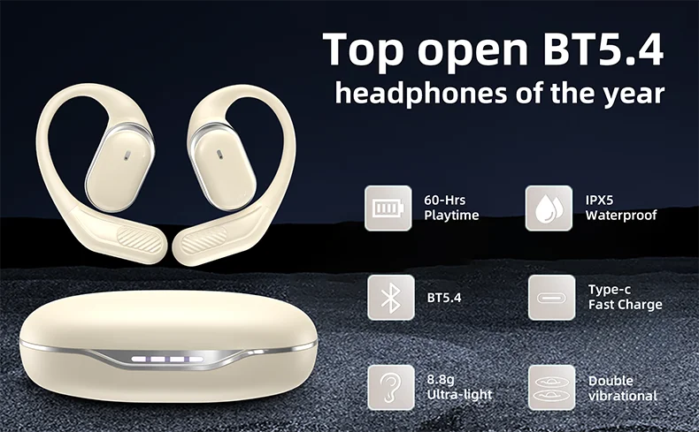 GDLYL Bluetooth 5.4 Earbuds – Sport, Waterproof, LED Display