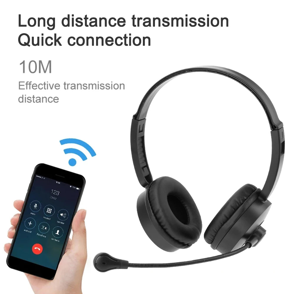occkic Bluetooth 5.0 Wireless Headset – 12H Playtime, Boom Mic, HiFi Sound, Type-C Charging
