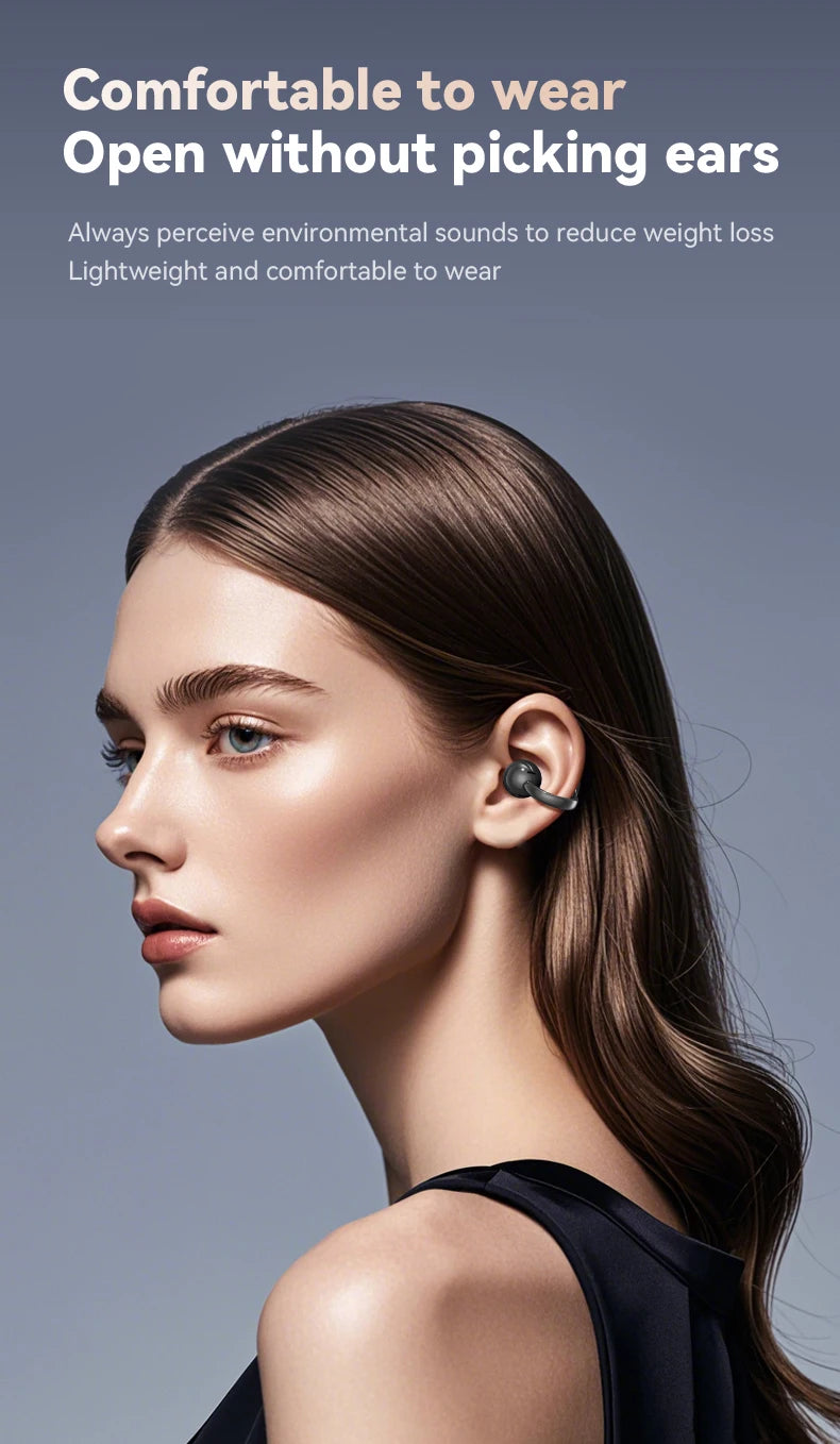 WJOY M100 Bluetooth 5.4 Clip-On Earphones – Translation & Waterproof