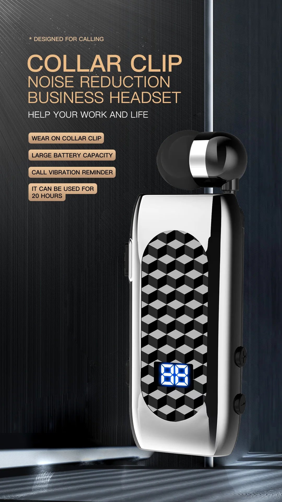 DENREEL Bluetooth 5.2 In-Ear Earphones – Noise Cancelling & 20h Battery