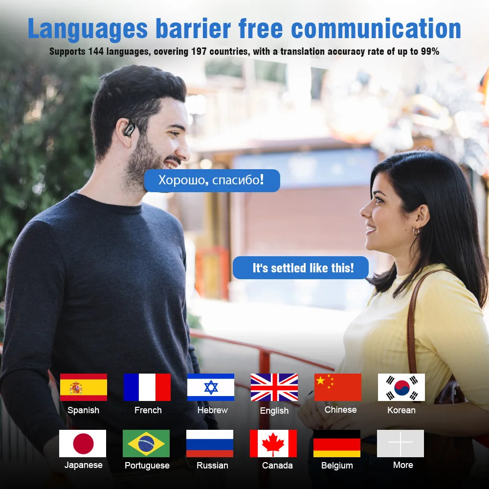 WJOY Translation Earbuds – 144 Languages, Bluetooth 5.4 – audio-accessory