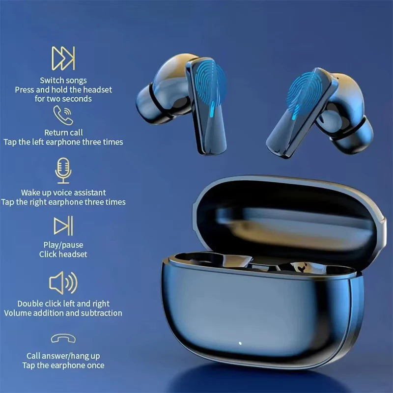Bluetooth 5.3 Noise-Cancelling Earbuds – Waterproof & Wireless