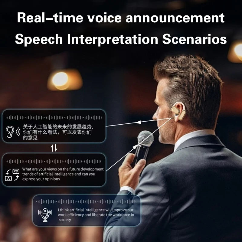 JIYUE Bluetooth 5.3 Translation Earbuds – ANC, IPX5, HiFi Sound