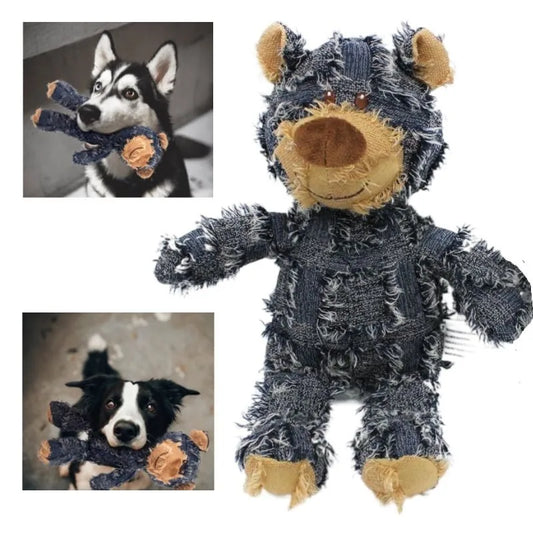 Squeaky Plush Teddy Dog Toy – Soft & Durable Chew Toy