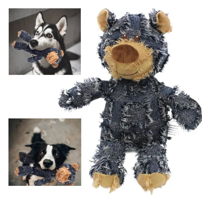 Squeaky Plush Teddy Dog Toy – Soft & Durable Chew Toy