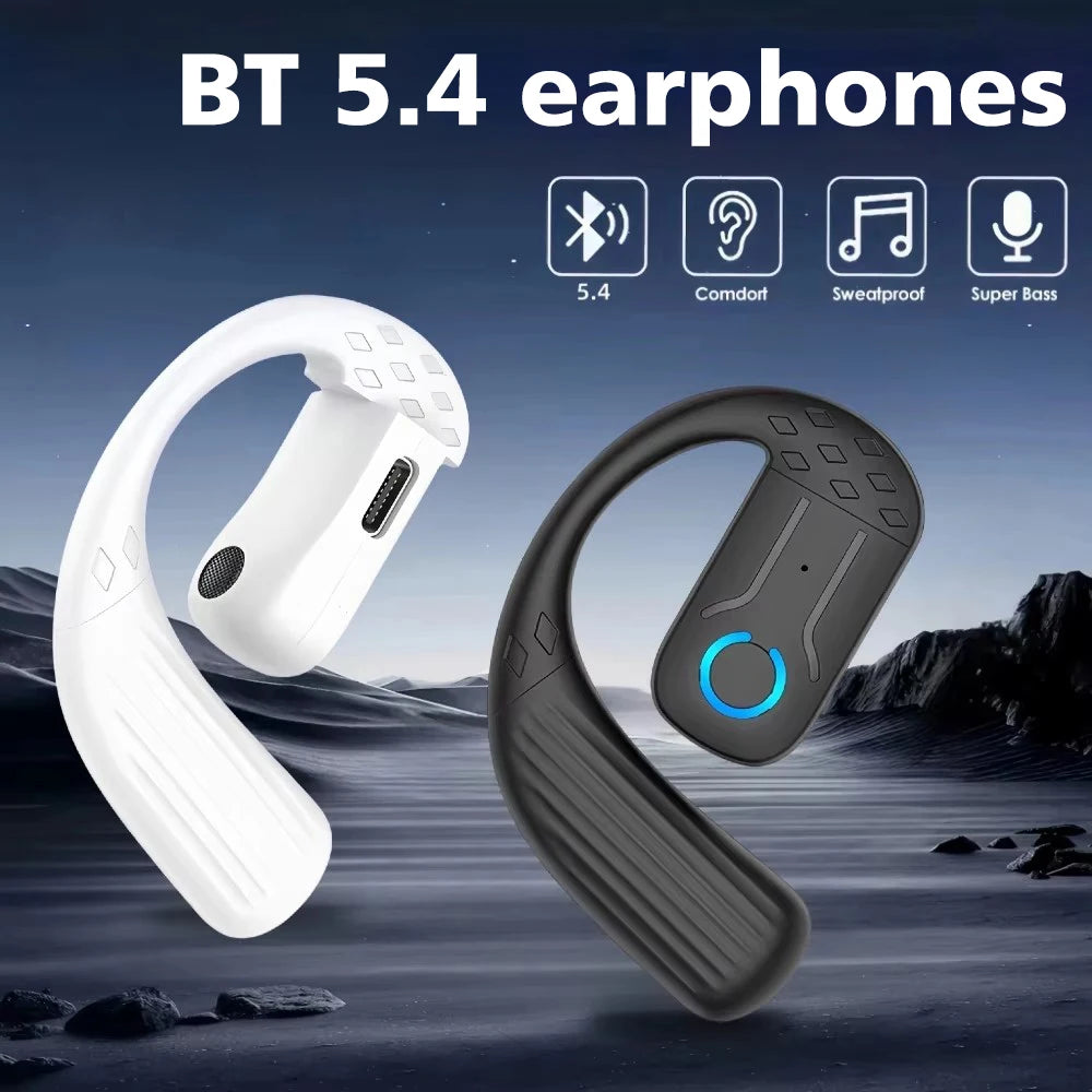 AideeMaster Bluetooth 5.4 Ear Hook Headset – Noise Cancelling