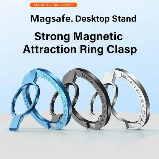 “Magsafe Foldable Phone Ring Stand – Alloy Magnetic Holder for iPhone”