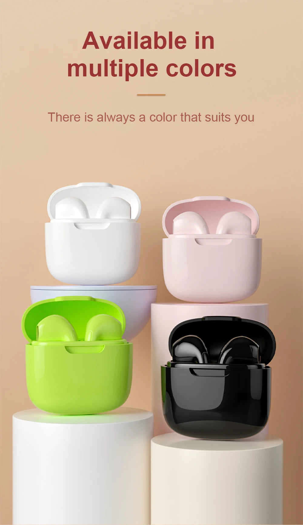 Resbii A2 Bluetooth 5.3 Earbuds – Low Latency, HD Call