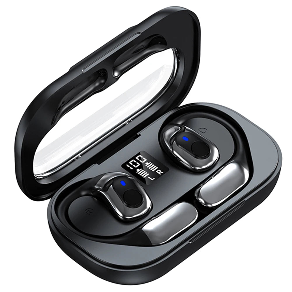 ALLOYSEED Bluetooth 5.4 Earhook Earbuds – 9D Sound, Sports