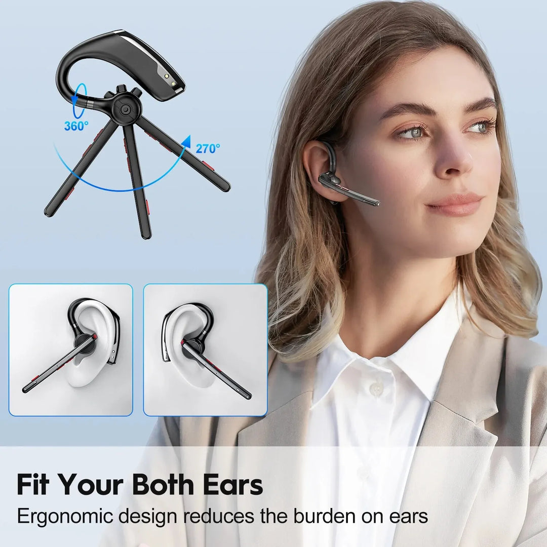 New Bee M51 Bluetooth Headset – Dual-Mic Noise Cancelling, 60H