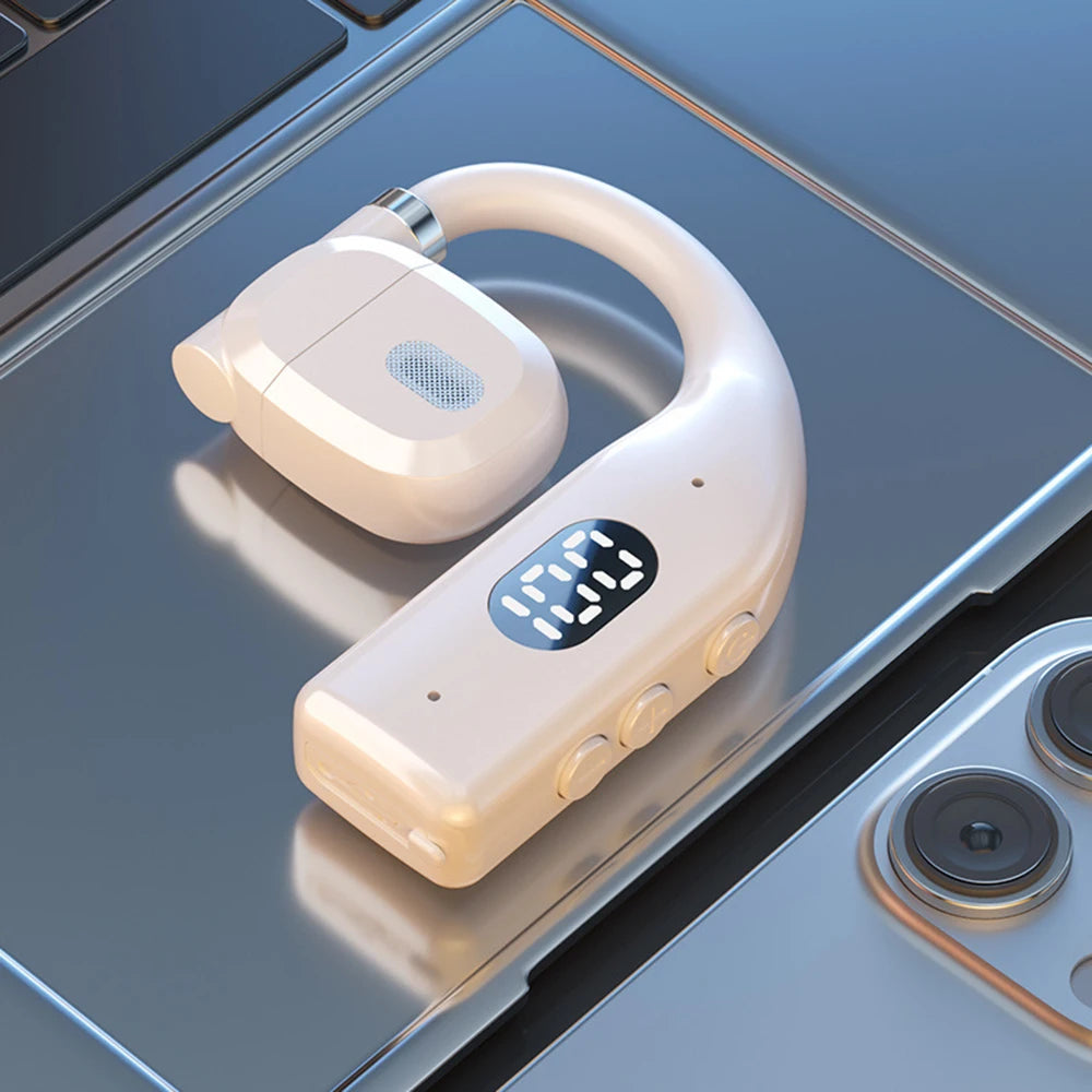CUGUU Air Conduction Bluetooth 5.3 Headset – Open-Ear, 15H Battery, Rotatable Ear-Hook