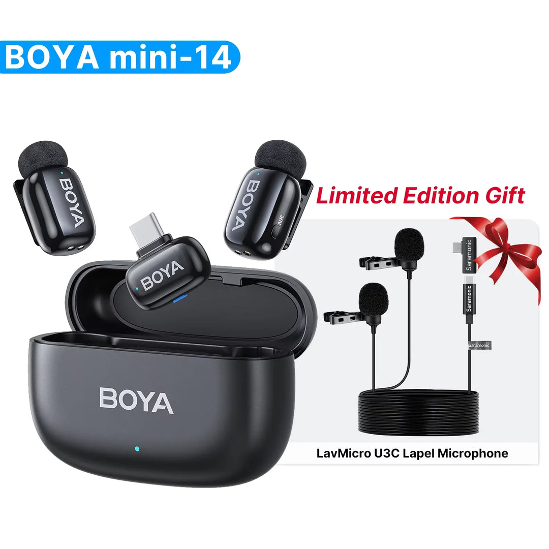 BOYA Mini Wireless Lavalier Mic | iPhone 15/Android/Camera