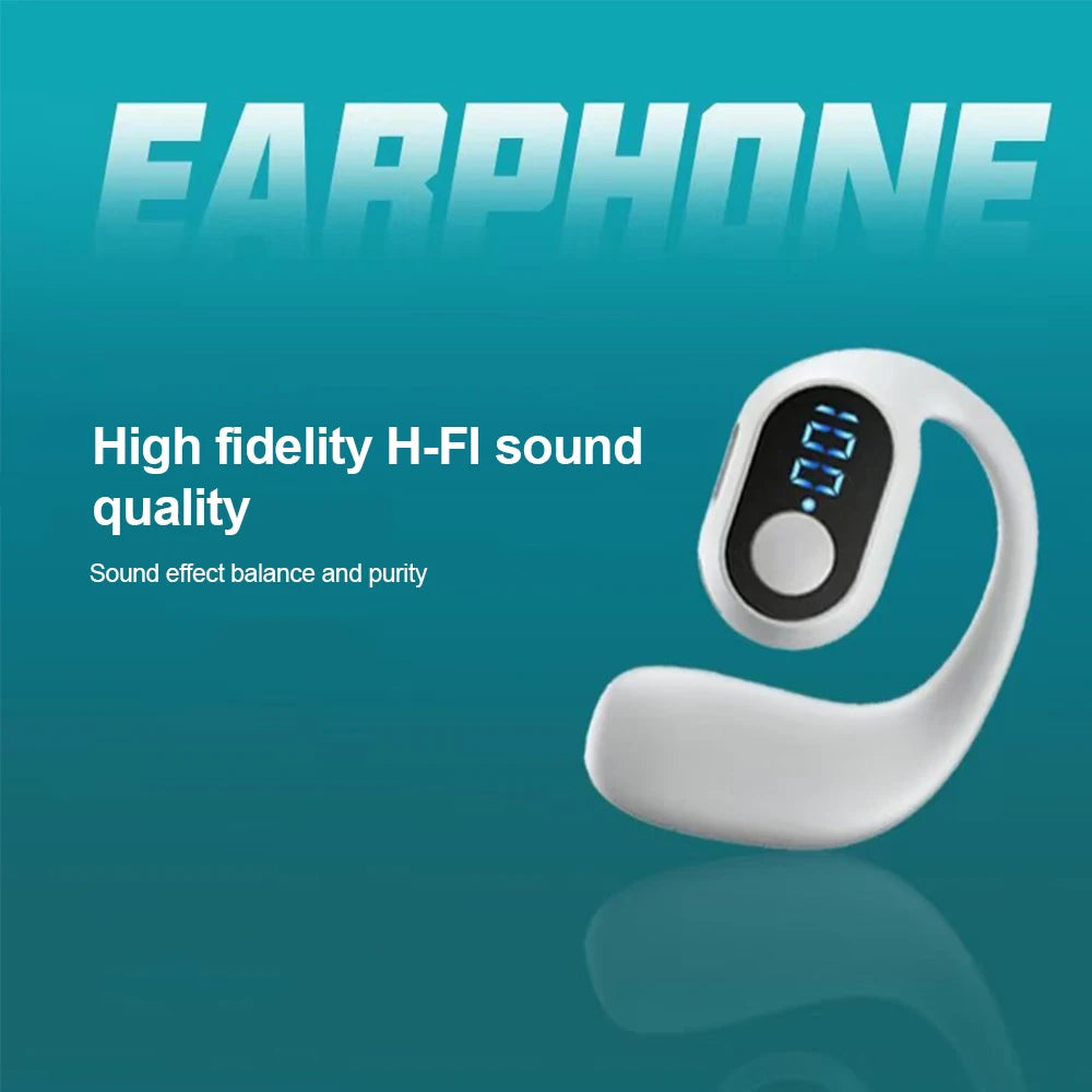 OENY Bluetooth 5.3 Ear Hook Headset – Noise Cancelling & 10h Playtime