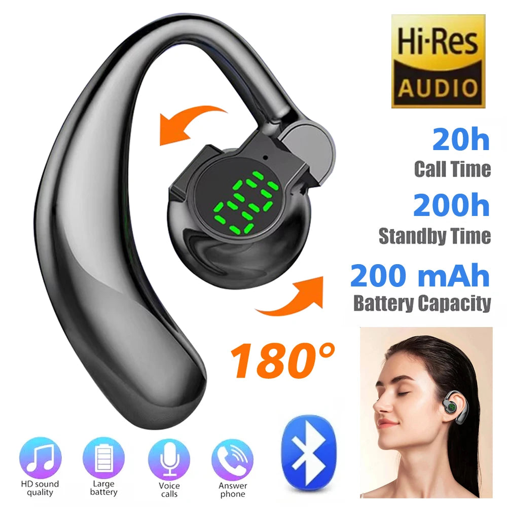 CUGUU Bluetooth 5.4 Ear Hook – Rotatable ENC Noise Cancelling