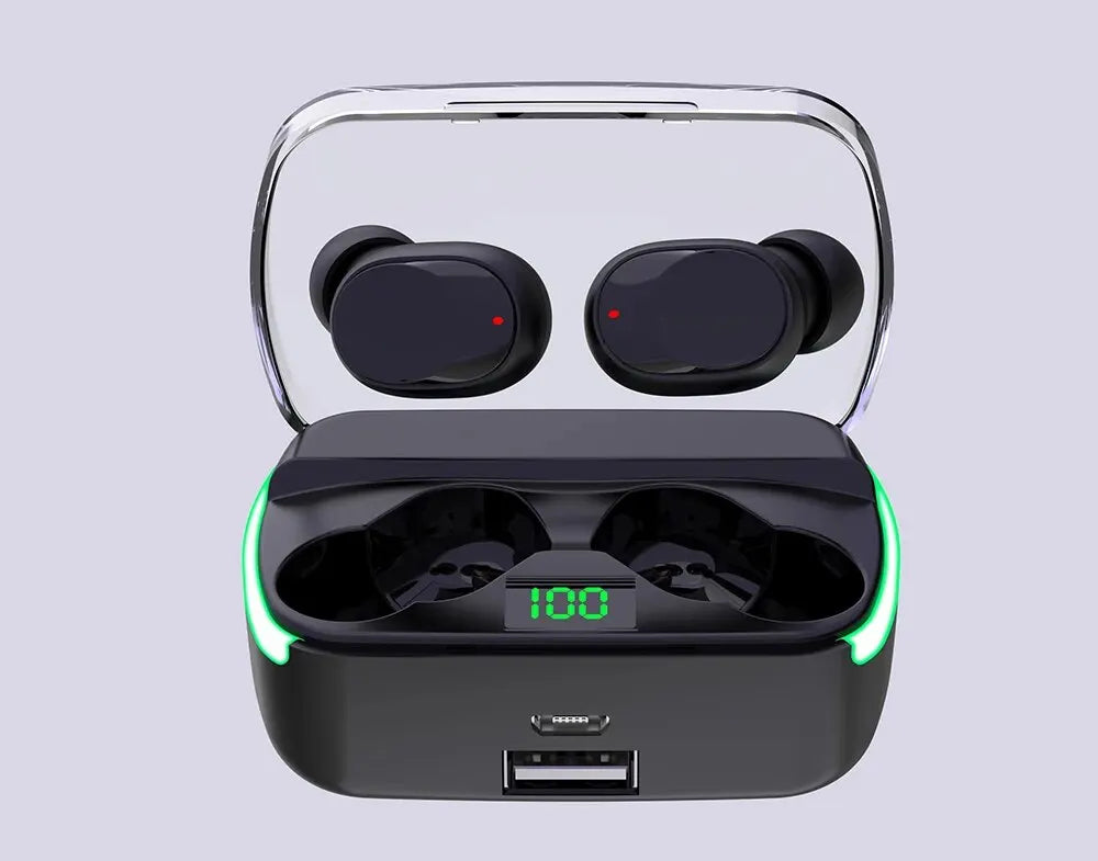 M60 Bluetooth 5.3 Earphones – TWS, Power Bank, LED Display