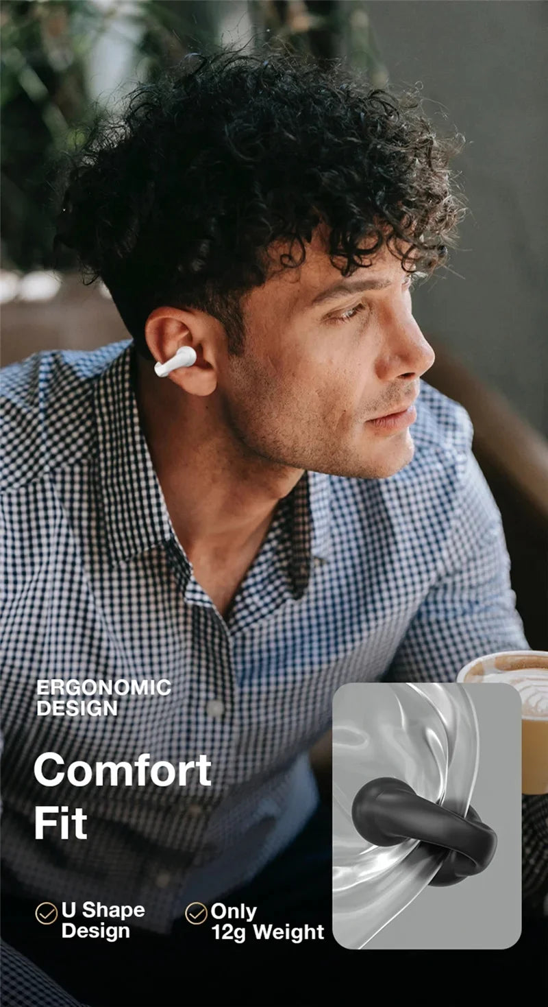 VIKEFON Bluetooth 5.3 Ear Hook – Air Conduction, Sports