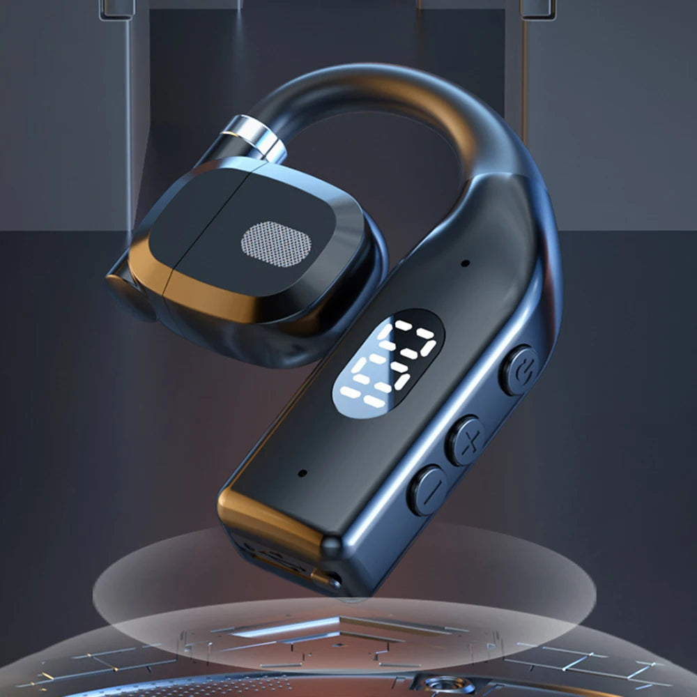 CUGUU Air Conduction Bluetooth 5.3 Headset – Open-Ear, 15H Battery, Rotatable Ear-Hook