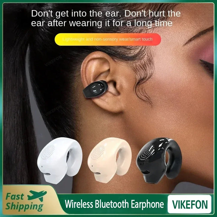 VIKEFON Bluetooth 5.3 Ear Hook Earbuds with Mic – audio-accessory