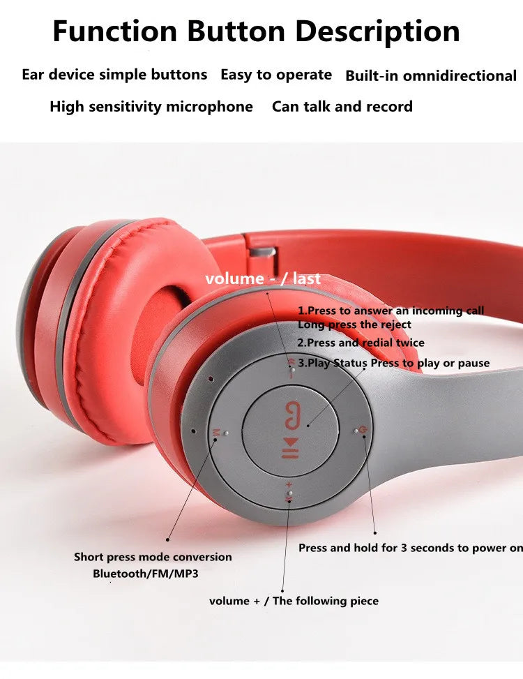 DIXSG P47 Wireless Headphones – Bluetooth 5.0 Over-Ear