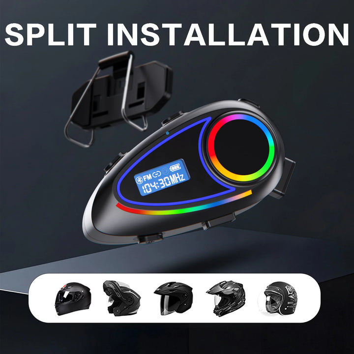 K18 Helmet Headset – Bluetooth 5.4, 500M Intercom, 40H Battery – audio-accessory