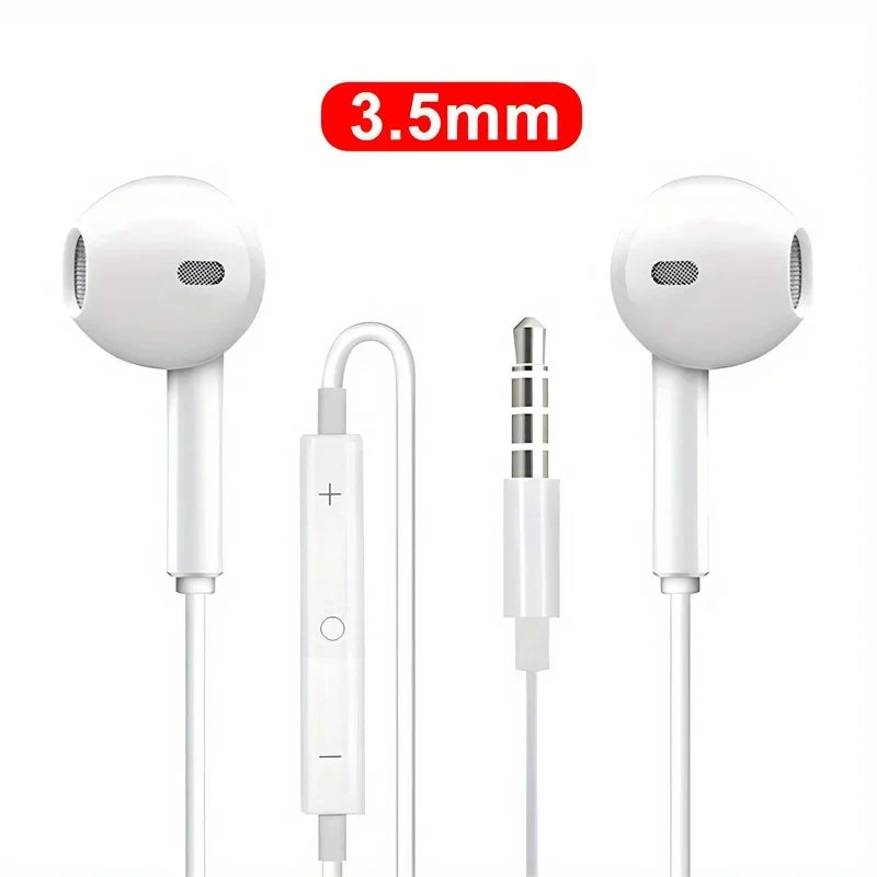 KADIXI Wired In-Ear Headphones with Mic & Volume Control – 3.5mm Earbuds for Phone, Laptop, Tablet