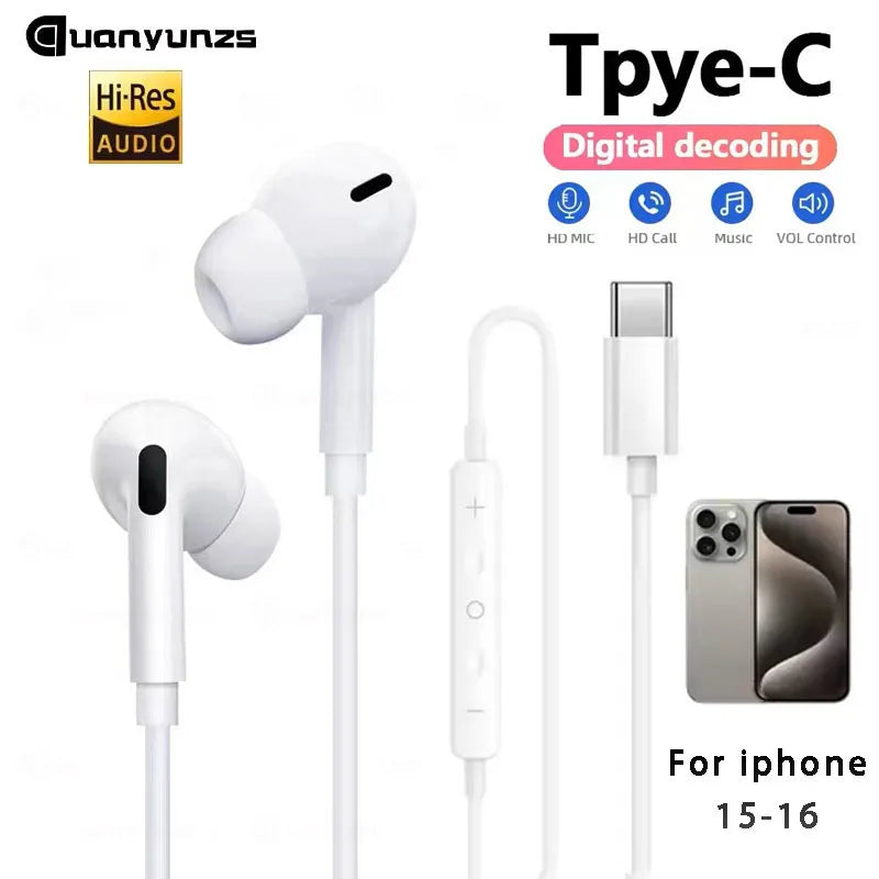 quanyunzs 3.5mm Wired Earphones – Hi-Fi Sound with Mic, Dual Drivers & IPX4 Waterproof