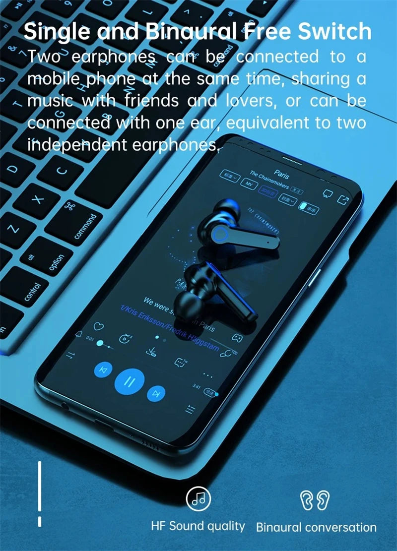 Mrs Win M19 Bluetooth 5.1 Earbuds – Noise Cancelling, Waterproof & Power Bank