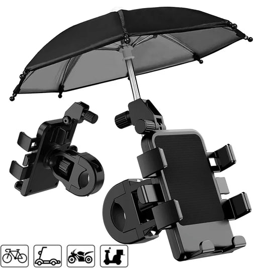 VIKEFON Motorcycle Phone Holder with Rainproof Sunshade – Universal Handlebar Mount – phone-stand