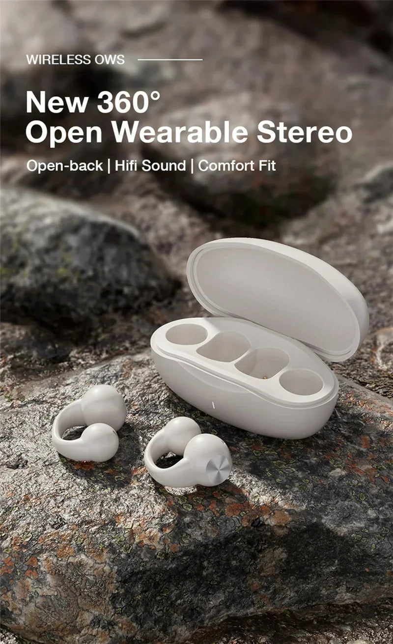 VIKEFON Bluetooth 5.3 Ear Hook – Air Conduction, Sports