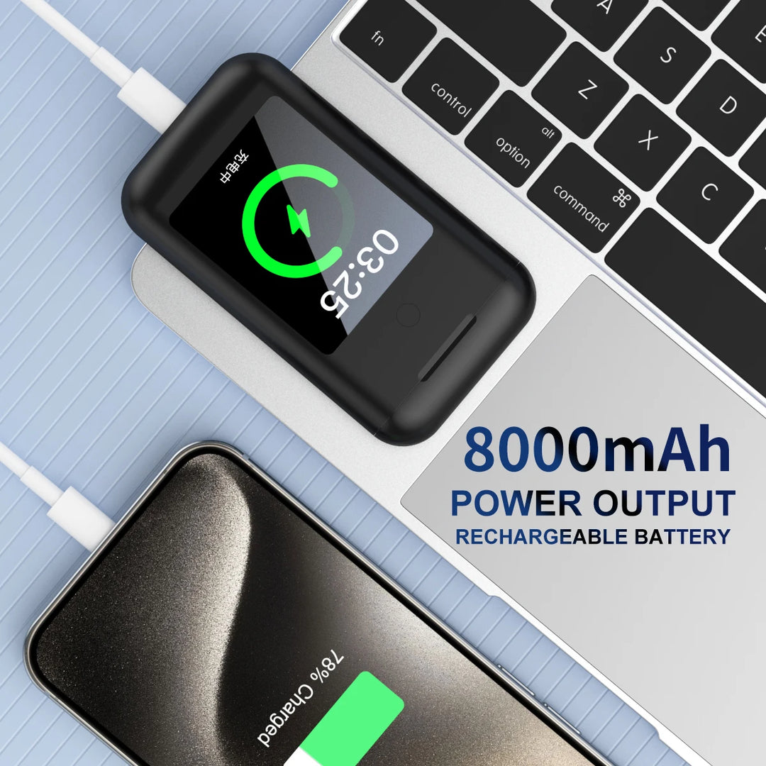 SIMSONLAB TWS Bluetooth 5.3 – 8000mAh Power Bank & MP4