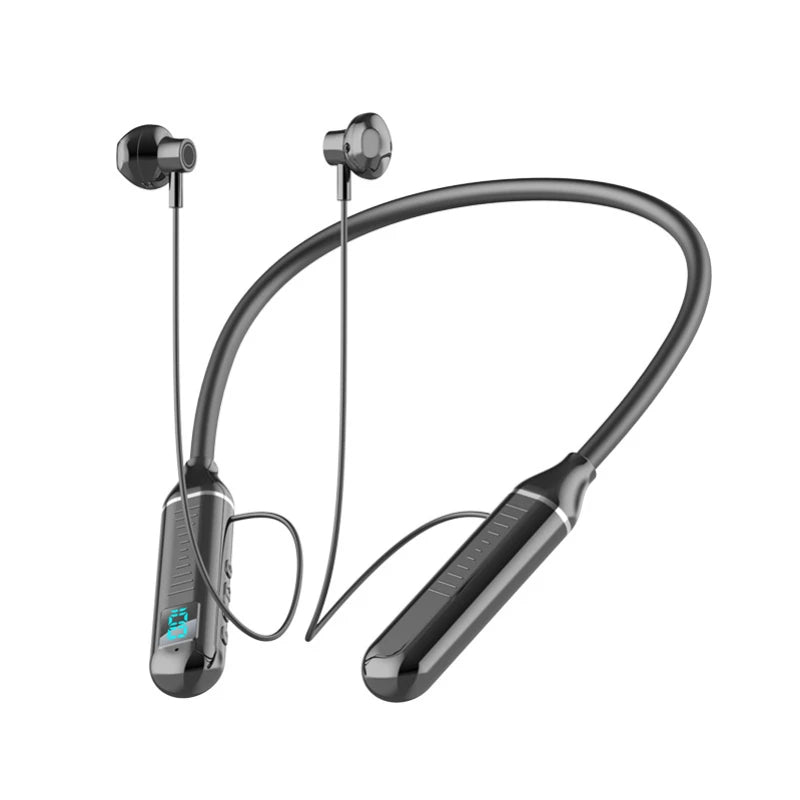 DIXSG Bluetooth 5.2 Neckband – HiFi, LED Display, Waterproof