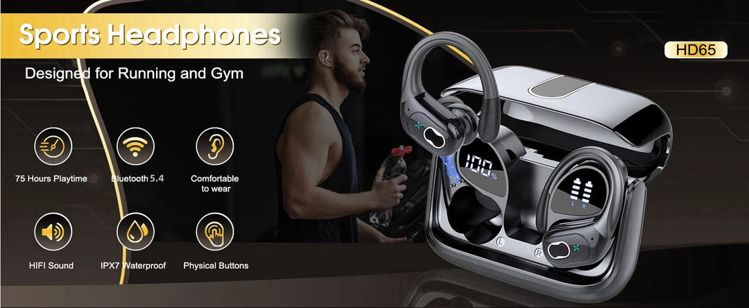 GDLYL HD65 Wireless Earbuds – ANC, 75H Playtime, IPX7