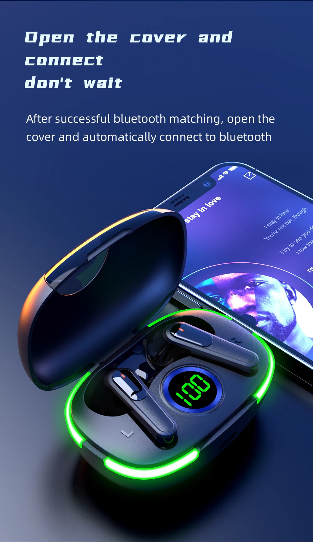 PRO 80 TWS Bluetooth 5.3 Earphones – LED Display, Hi-Fi Sound & IPX4 Waterproof