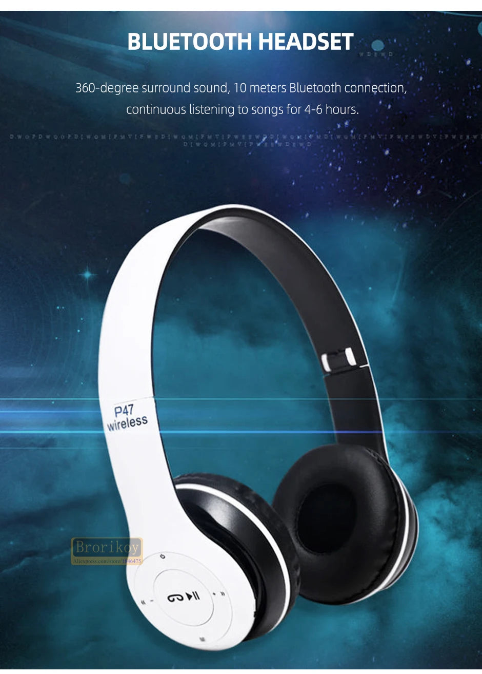 Brorikoy Wireless Bluetooth Ear Hook Headphones with ANC & Mic – Secure Fit for Sports & Calls