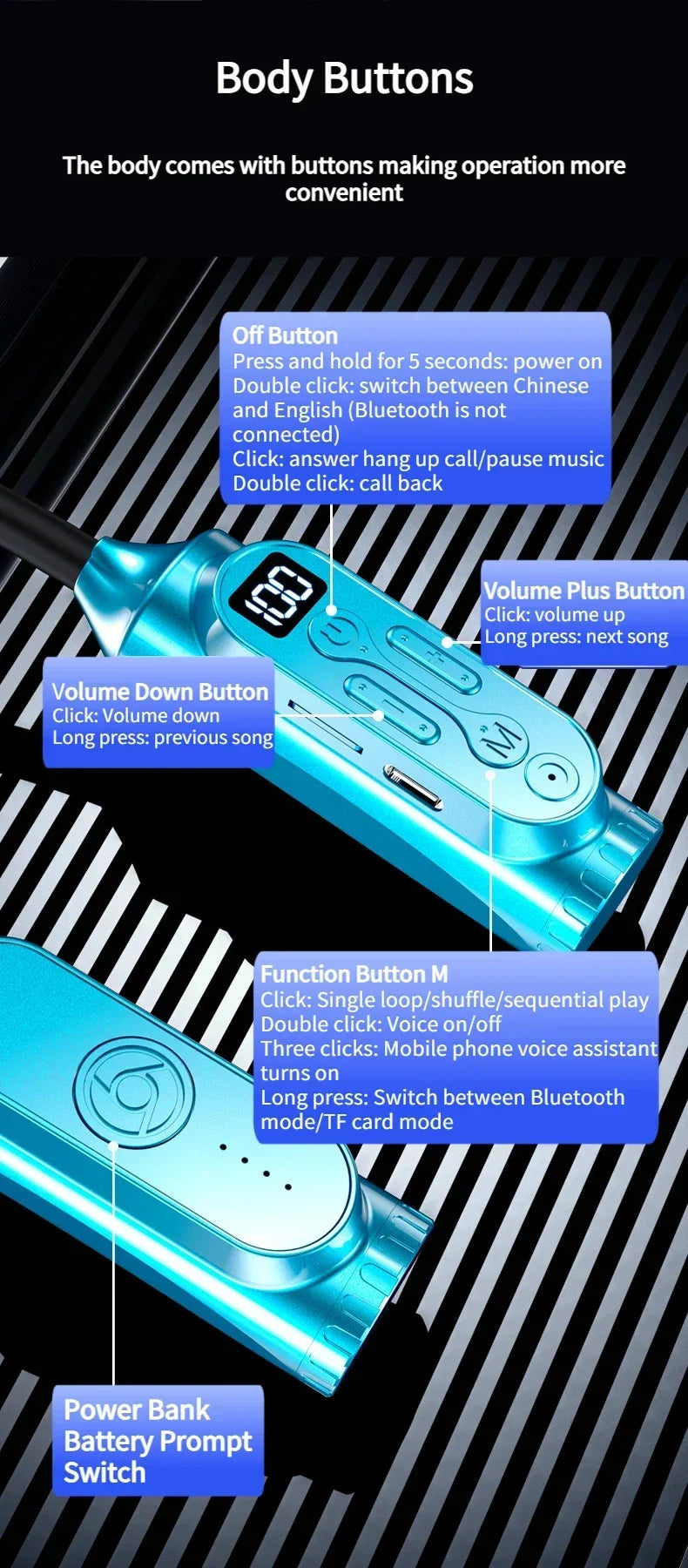 Luxuglow Bluetooth 6.0 Neckband – ANC, 12000mAh, IPX7