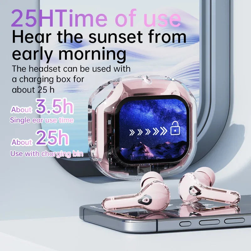 Beauddy TWS Bluetooth 5.4 Earbuds – ANC, Stereo Bass, LED