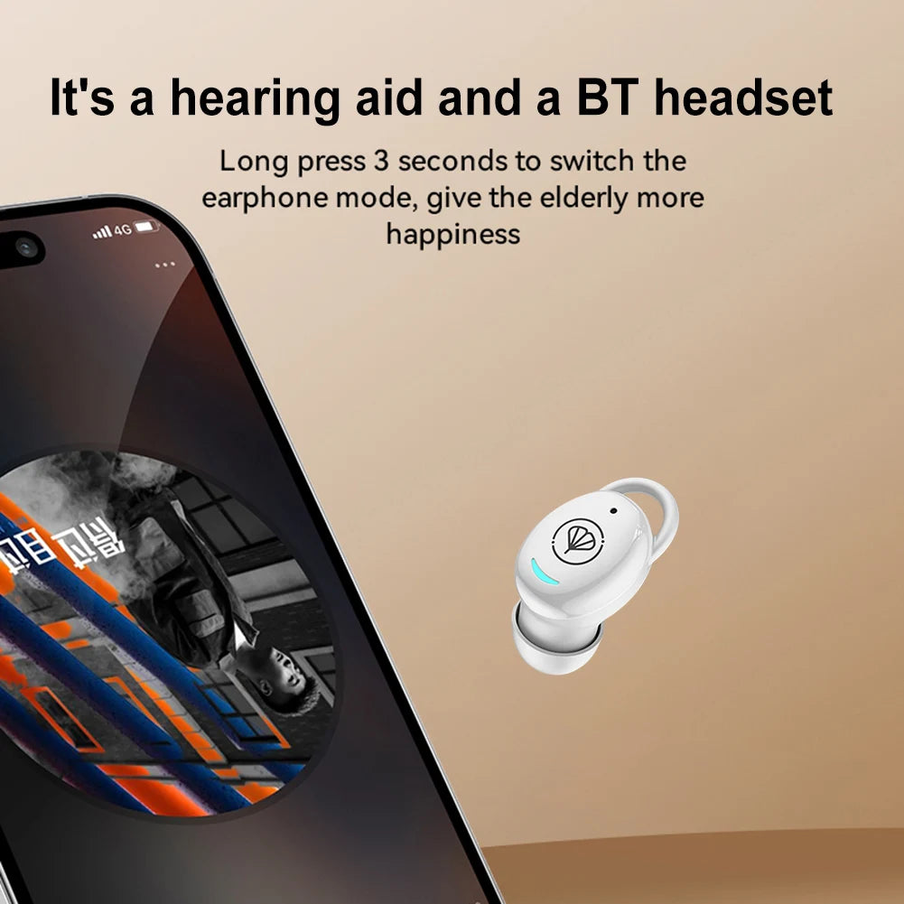 Bluetooth 5.3 Hearing Aids Earbuds – Mini In-Ear Amplifier for Seniors