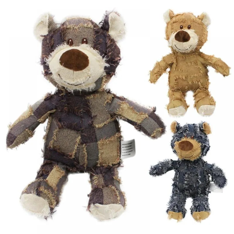 Squeaky Plush Teddy Dog Toy – Soft & Durable Chew Toy