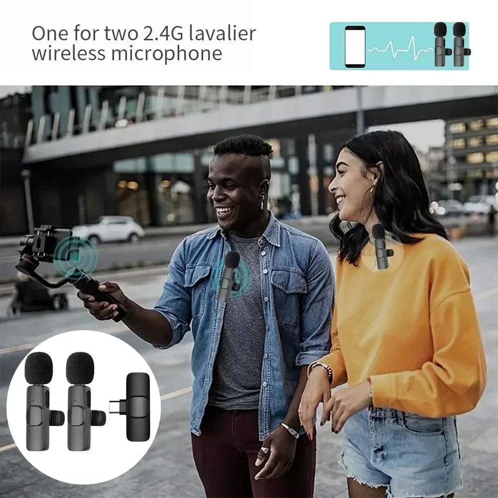 VIKEFON K9 Wireless Lavalier Microphone – Dual-Compatible Bluetooth Mic for iPhone & Android